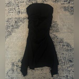 Elegant Black Strapless Dress